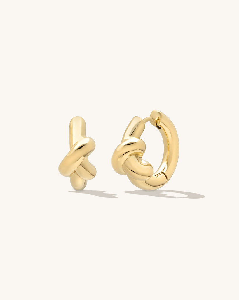 Knot Hoops Gold