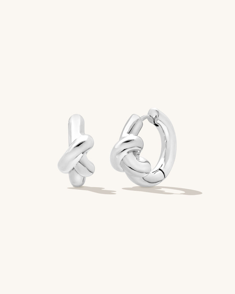 Knot Hoops Silver
