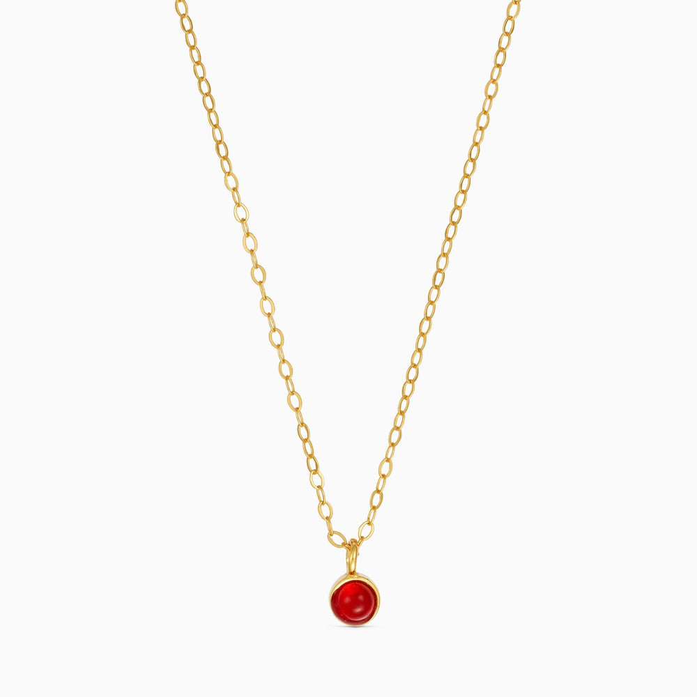 Aya Necklace Red Jade
