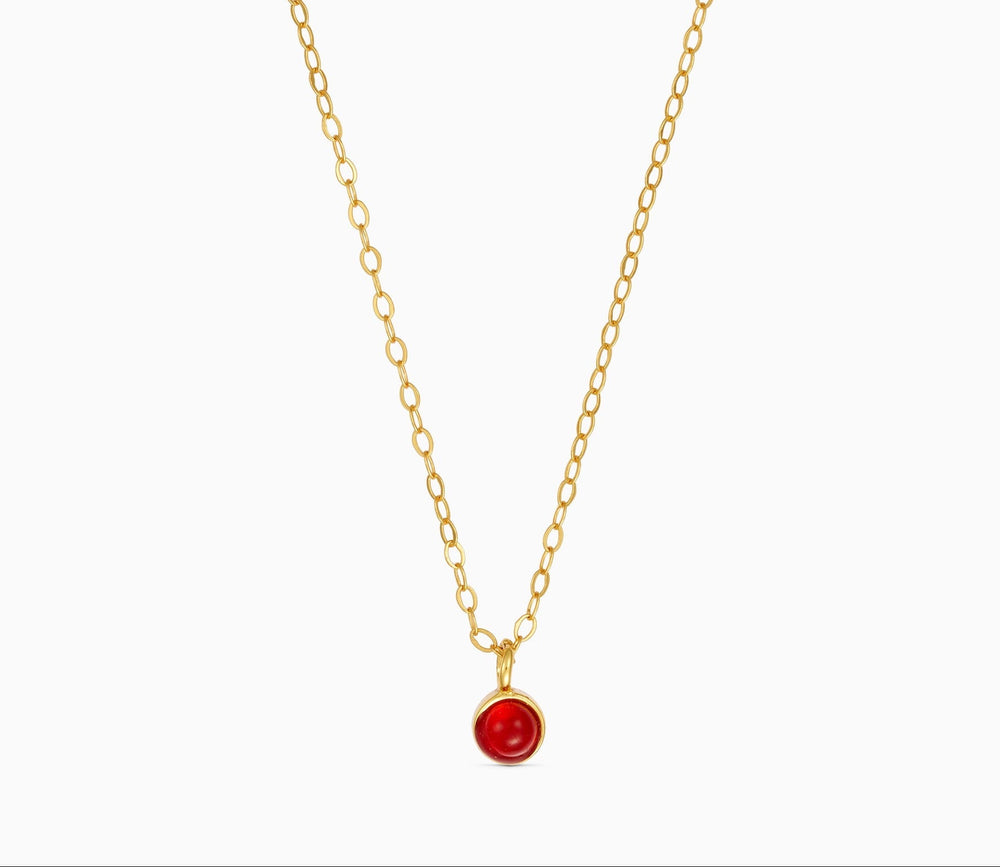 Aya Necklace Red Jade
