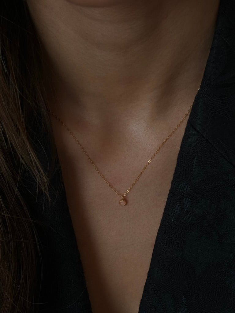 Aya Necklace Rose Quartz