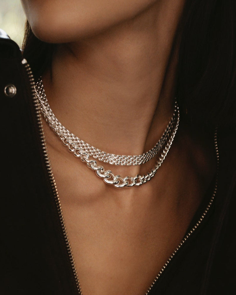 Panther Bold Necklace Silver