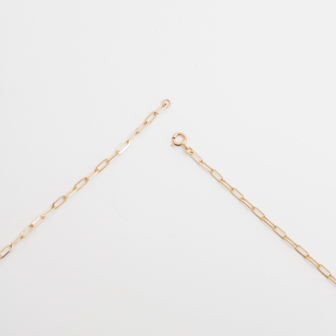 10K Custom Cut Paperclip Chain Necklace