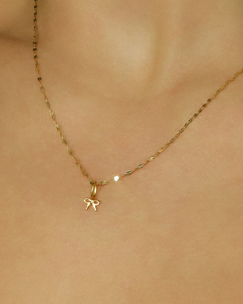 Petite Bow Pendant Gold