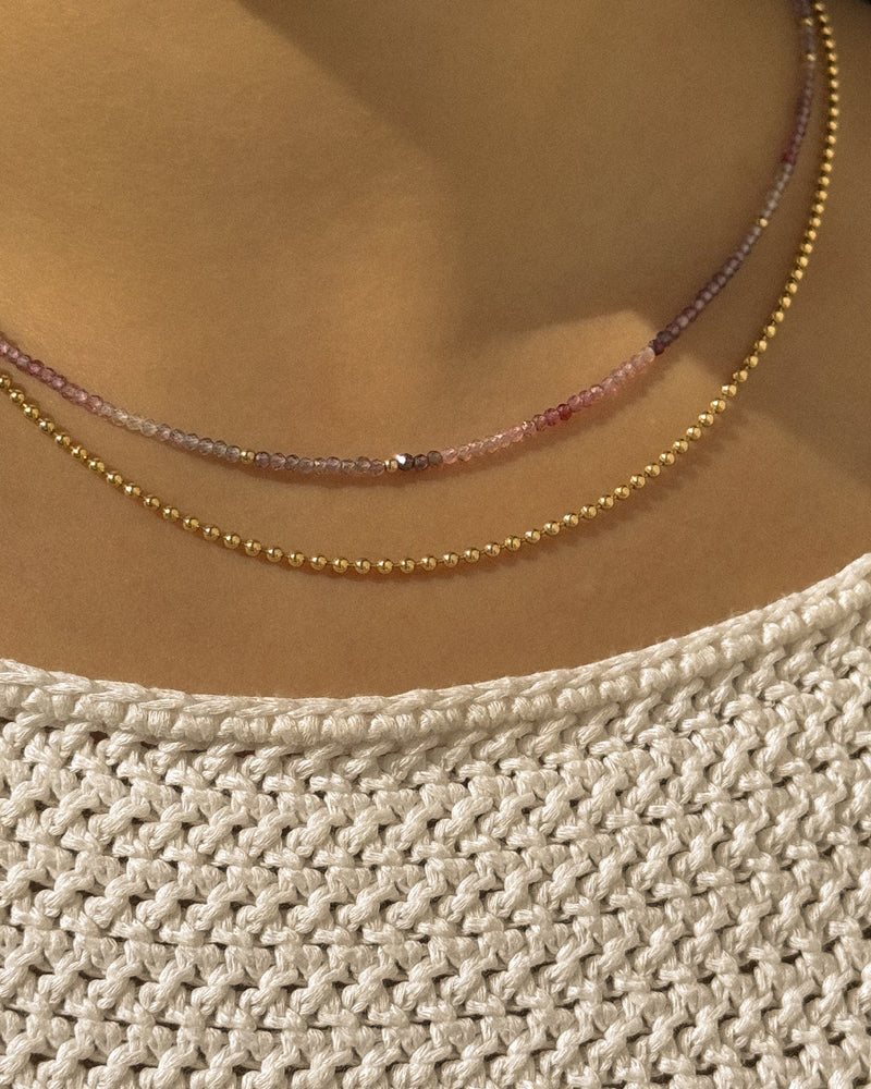 Ball Chain Necklace Gold