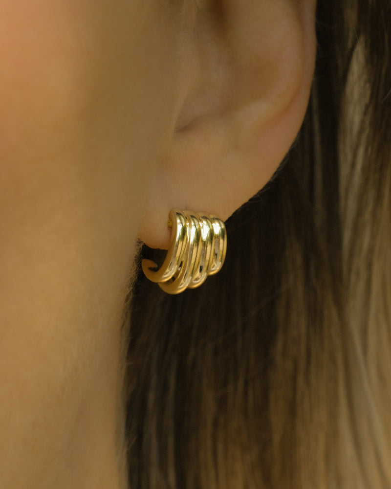 Quattro Hoops Gold
