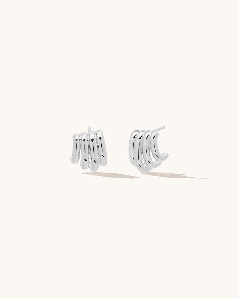 Quattro Hoops Silver