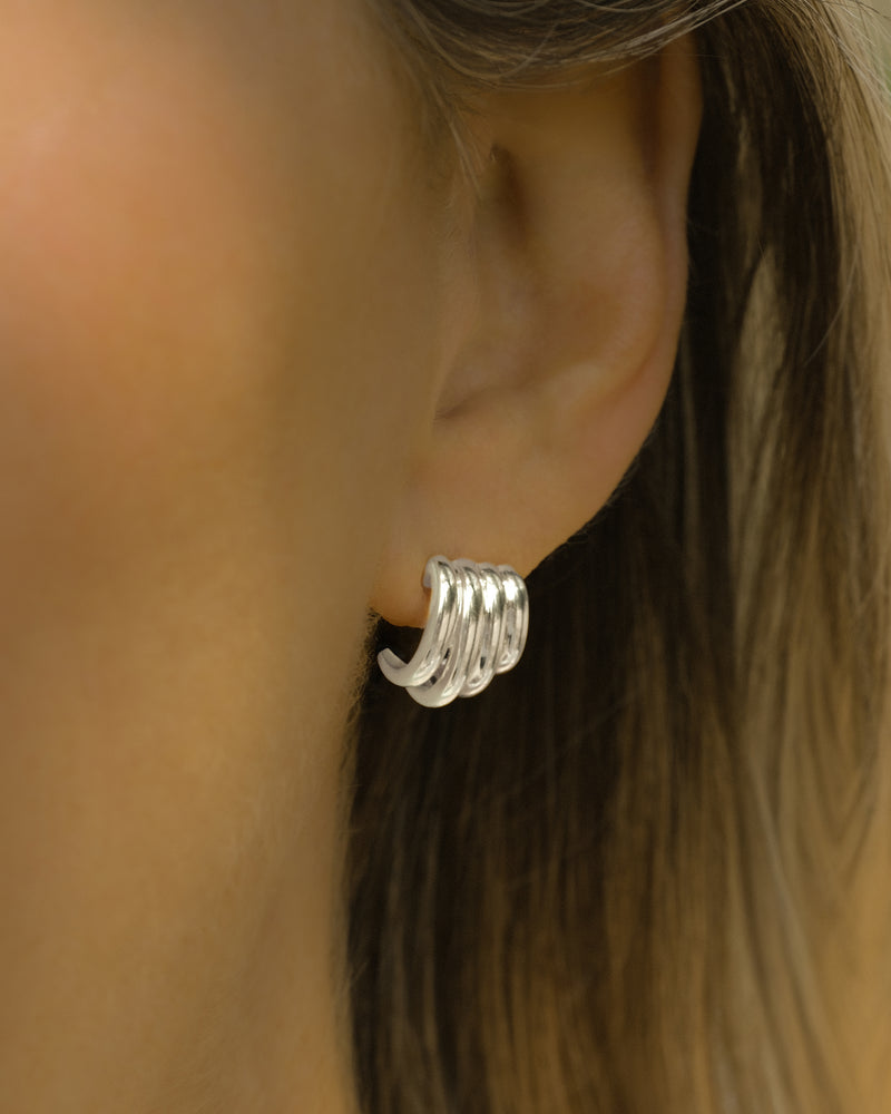 Quattro Hoops Silver