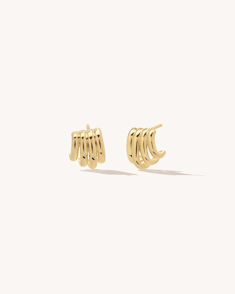 Quattro Hoops Gold