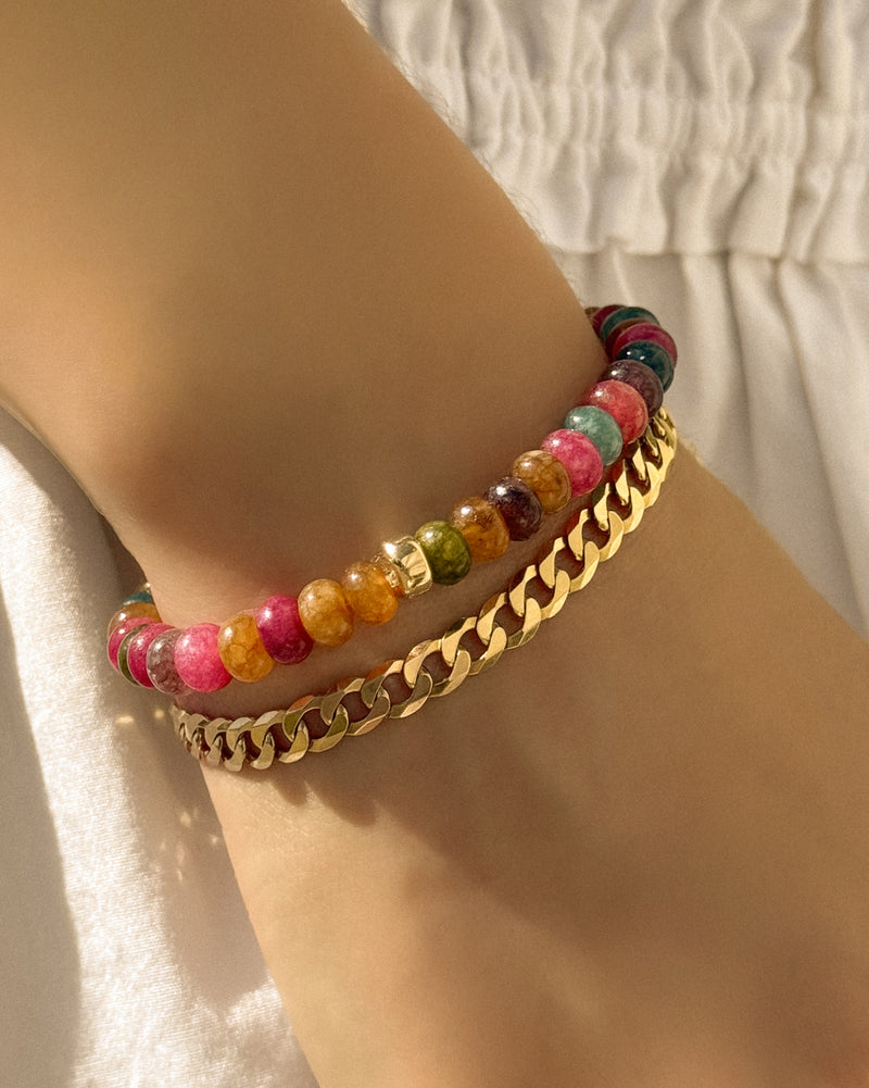 Gemstone Bracelet Rainbow Jade