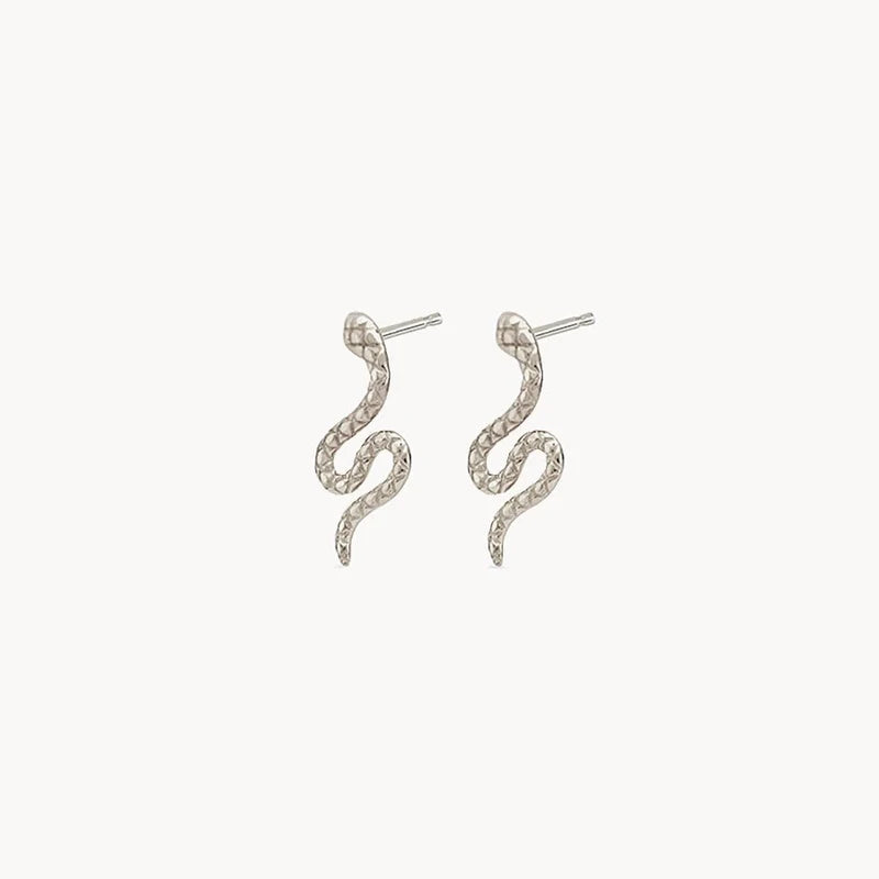 Revival Snake Earrings Silver