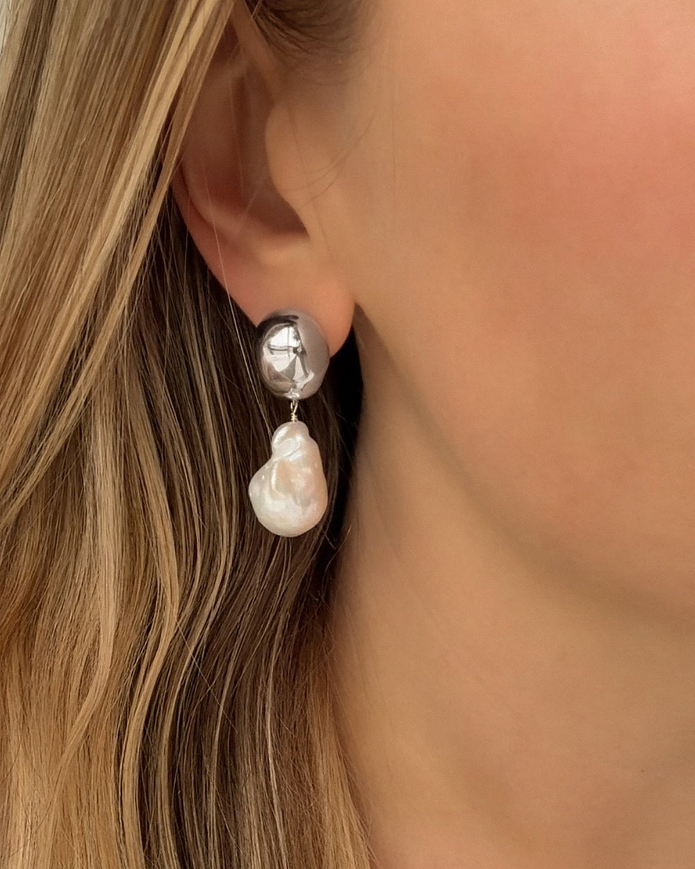 Rosette Earrings Silver