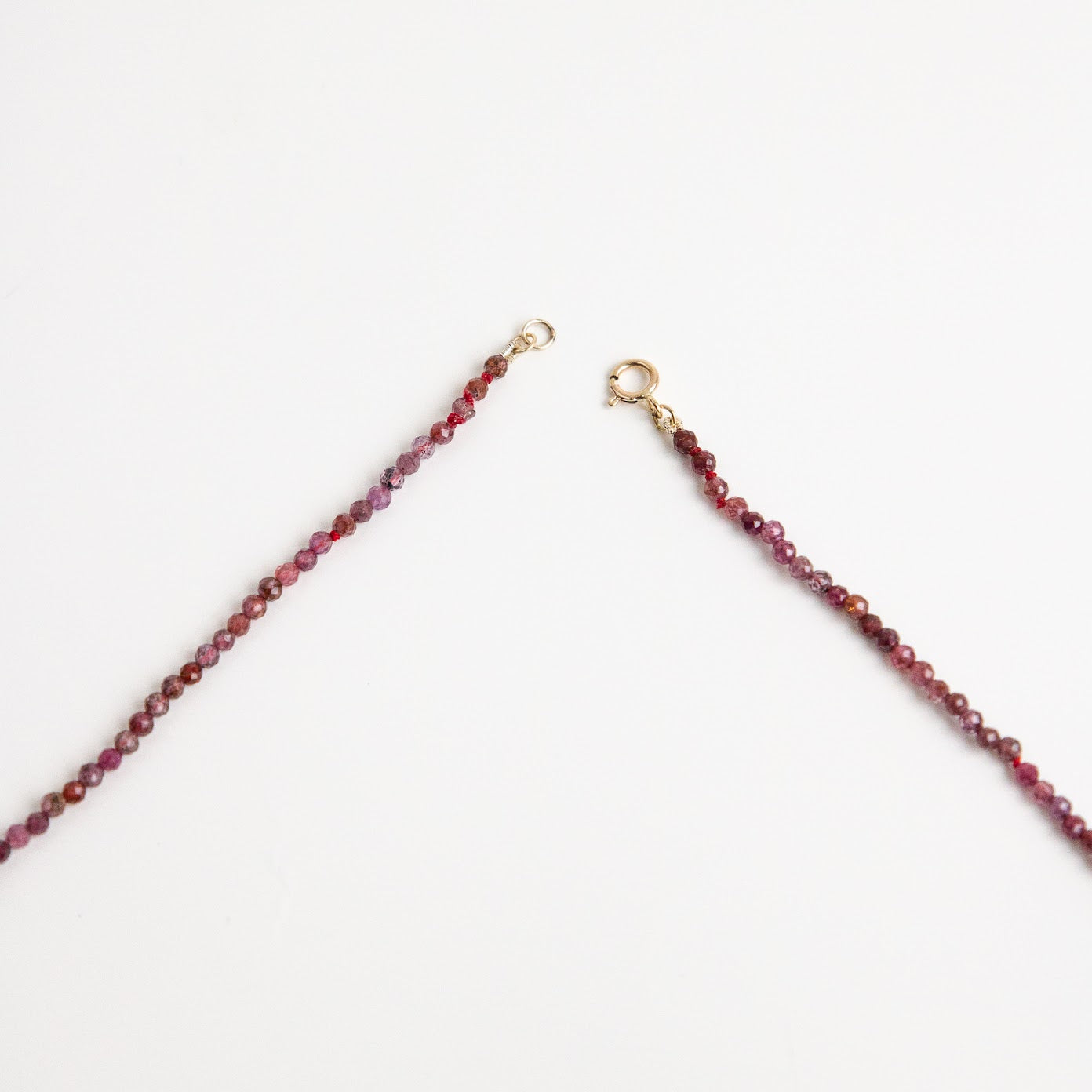 10K Petite Gemstone Necklace Ruby