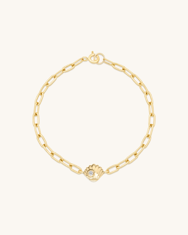 Shell Connector Bracelet Gold