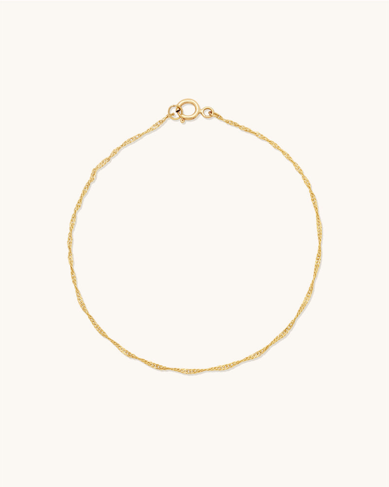 10K Singapore Chain Bracelet