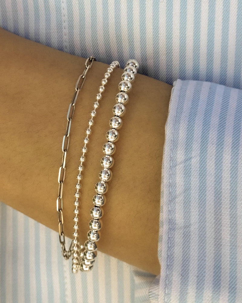 Ball Chain Bracelet Silver