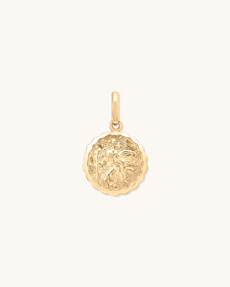 10K St Christopher Pendant