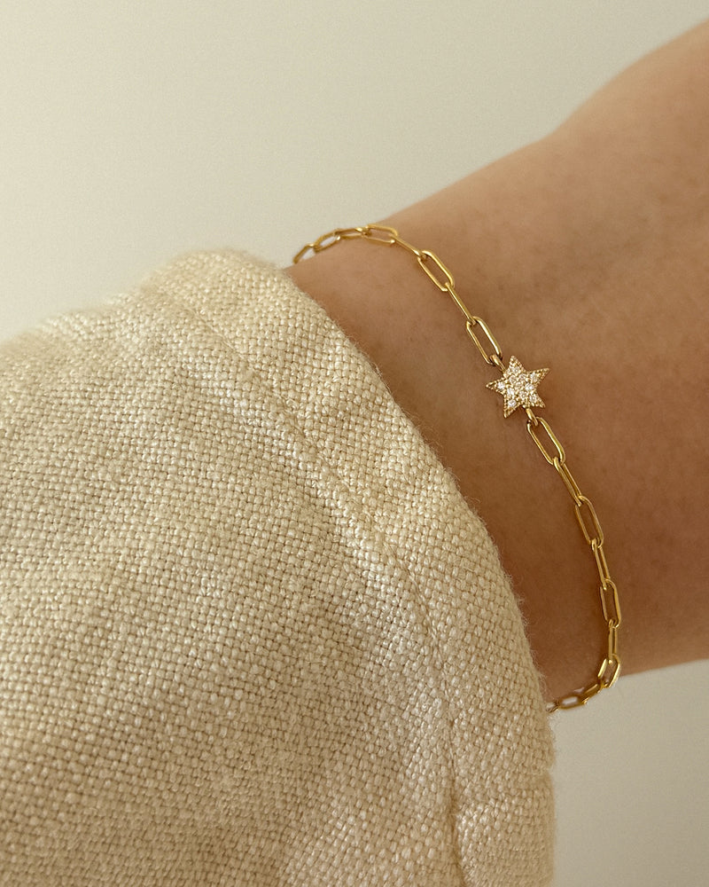 Star Pavé Bracelet Gold