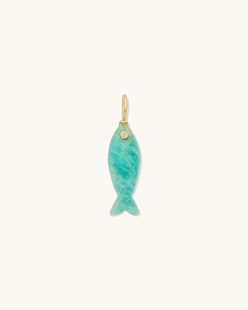 Stone Fish Pendant Amazonite