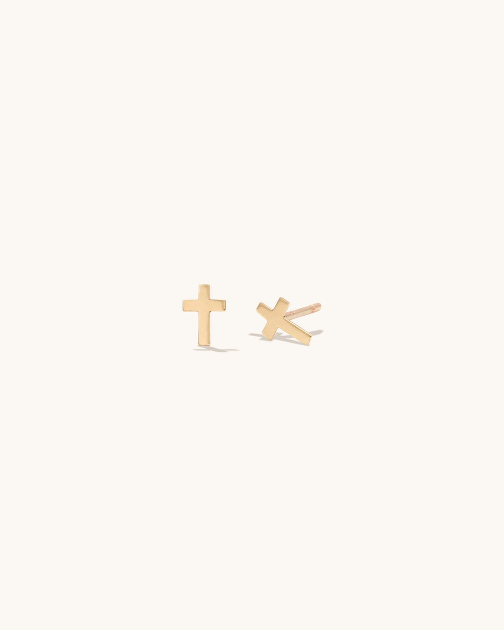 10K Tiny Cross Studs