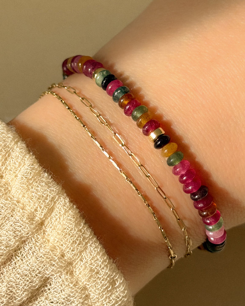 Gemstone Bracelet Tourmaline Jade