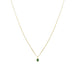 10K Petite Oval Necklace Emerald