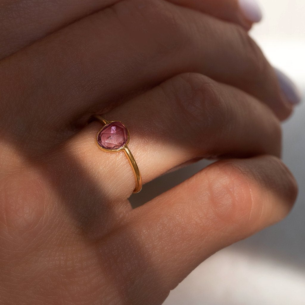 10K Rosecut Ring Pink Sapphire