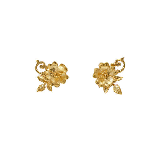 Ornate Rose Stud Earrings