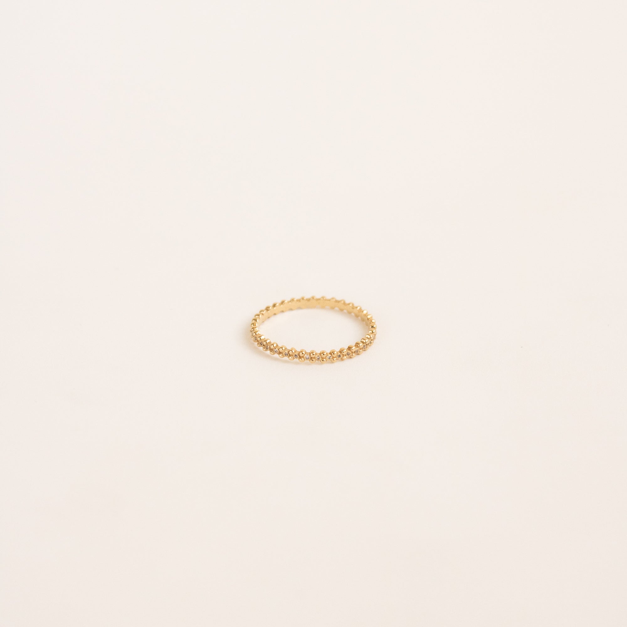 Pavé Three-Bead Ring
