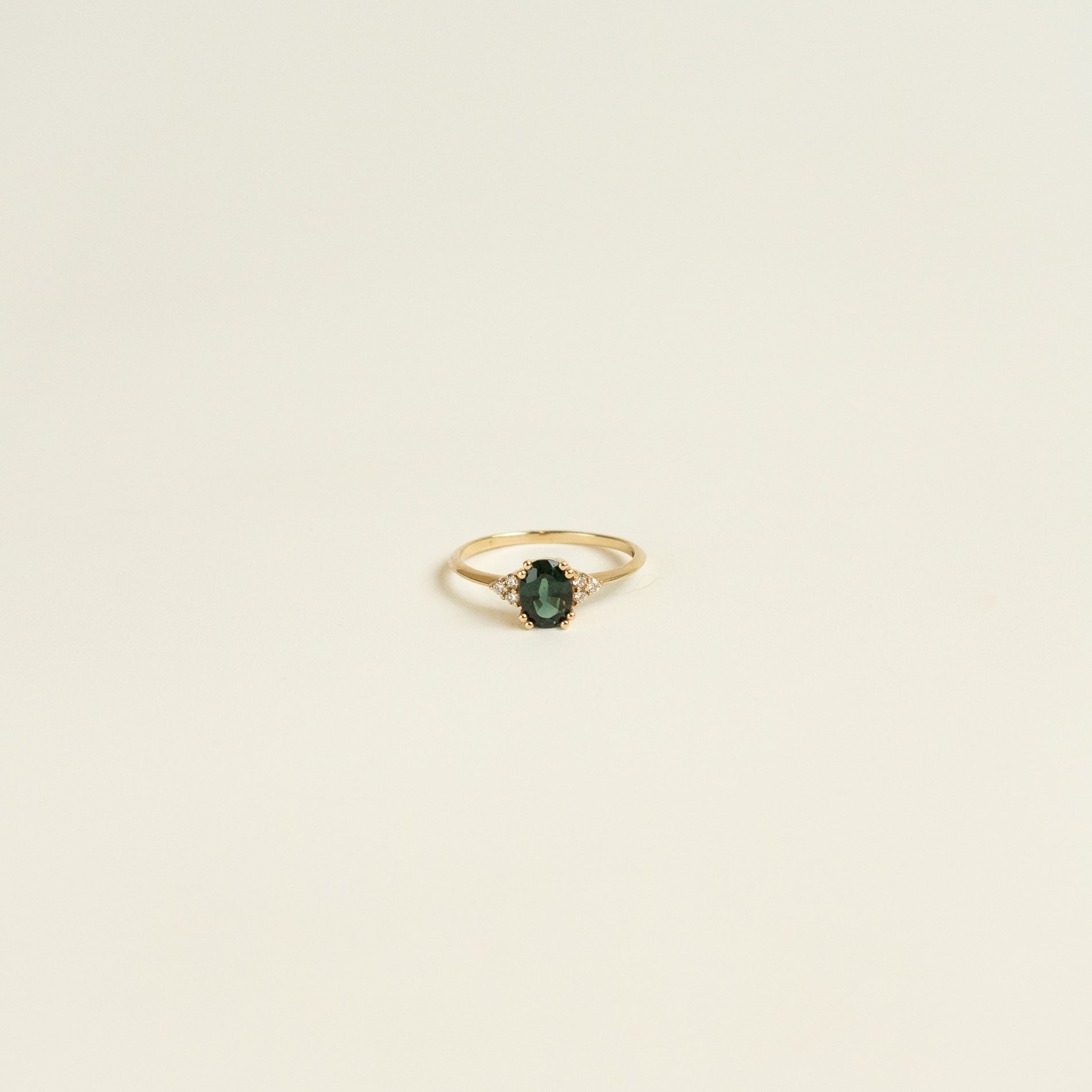 Juno Ring Teal Blue Sapphire