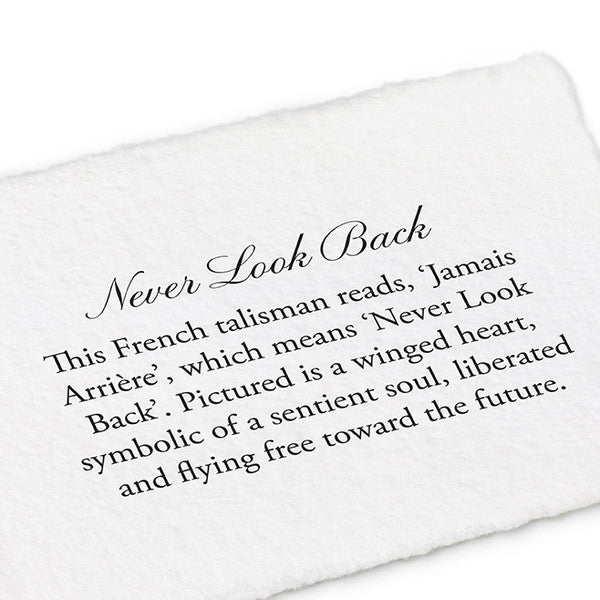 Never Look Back Talisman Meaning Card