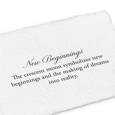 New Beginnings Talisman Meaning Card