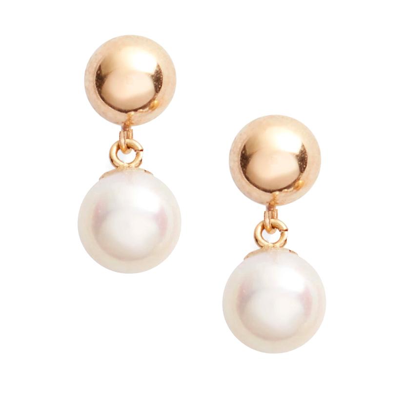 Petite Ball Pearl Duo Earrings