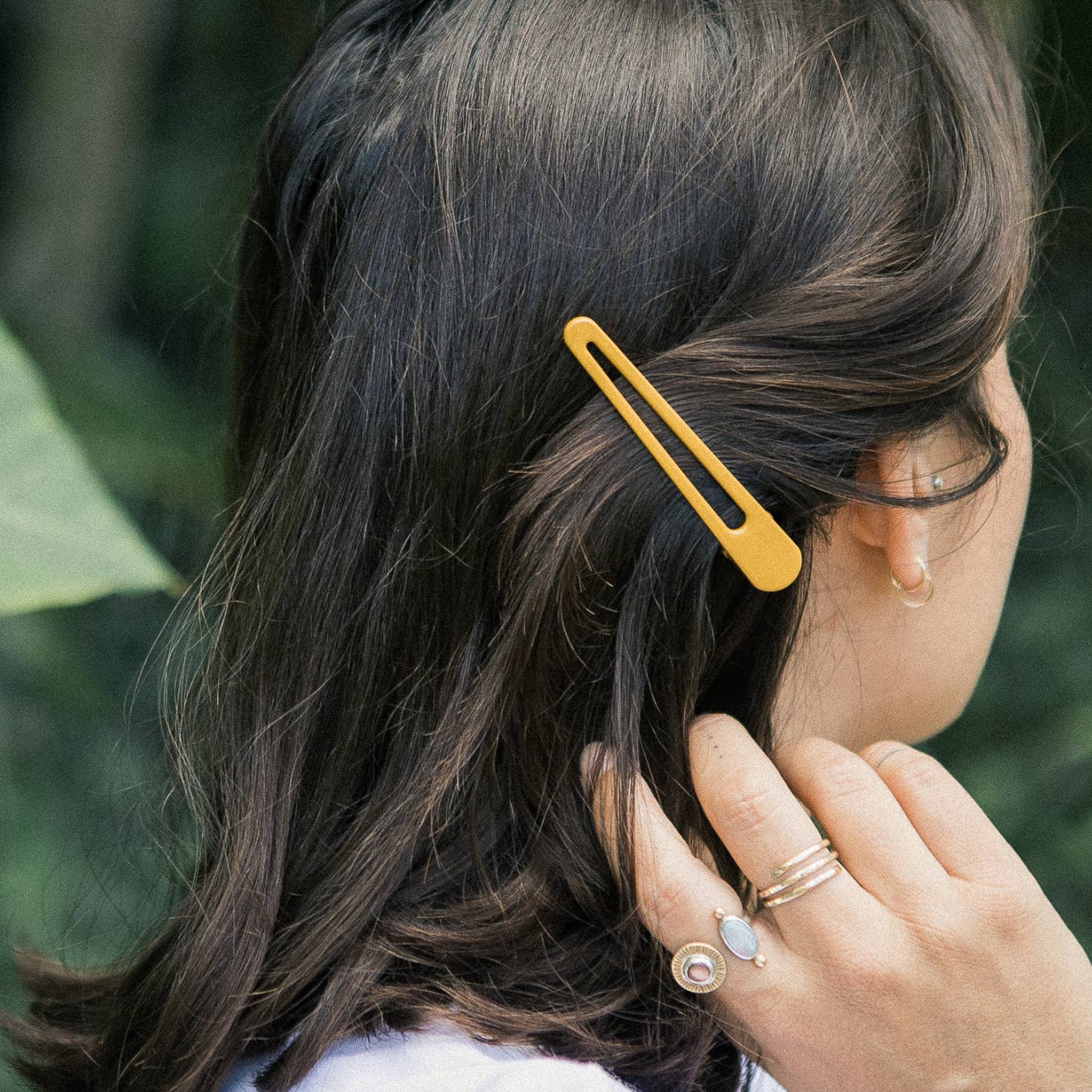 Triangle Hair Clips Mustard Yellow