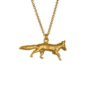 Prowling Fox Necklace Gold