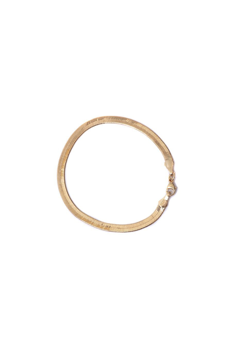 Herringbone Chain Bracelet Gold