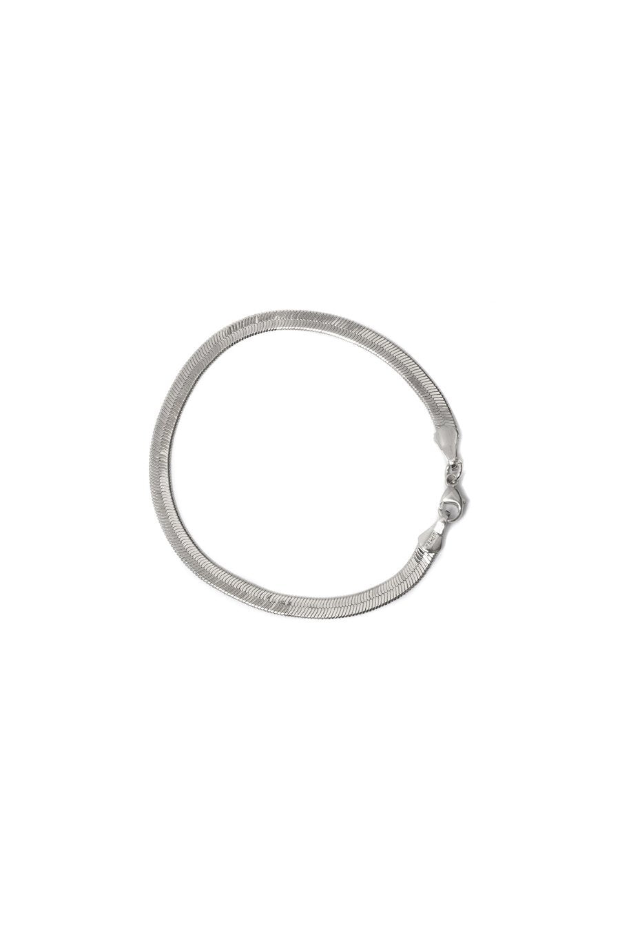 Herringbone Chain Bracelet Silver