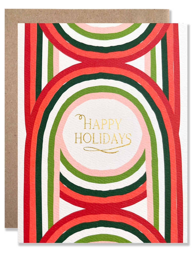 Happy Holidays Arches Card