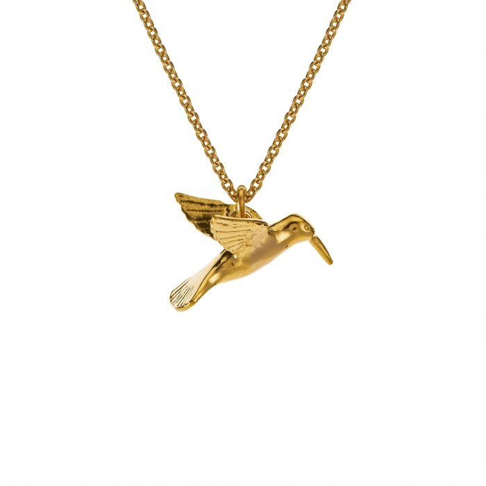 Hummingbird Necklace Gold