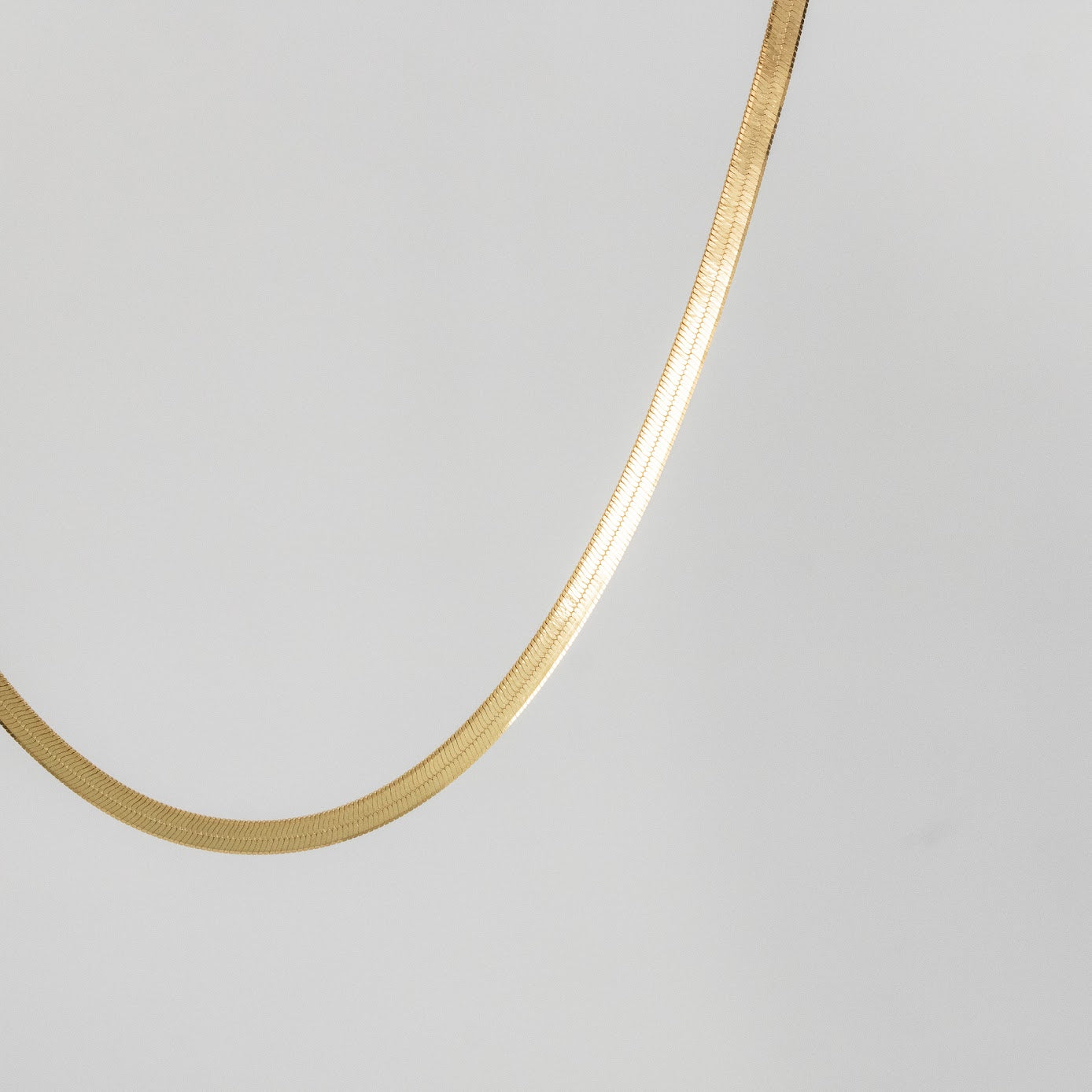 Large Herringbone Chain Gold Vermeil