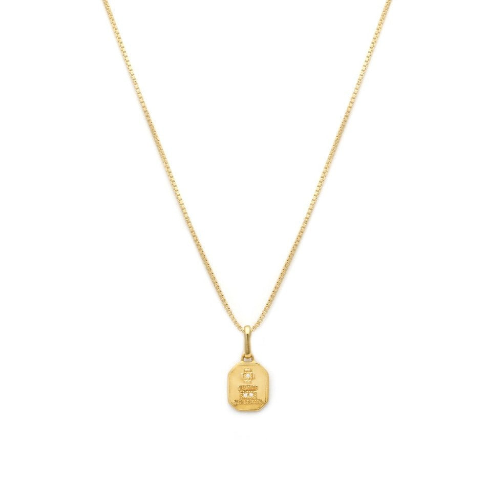 Love Token Necklace Square Gold