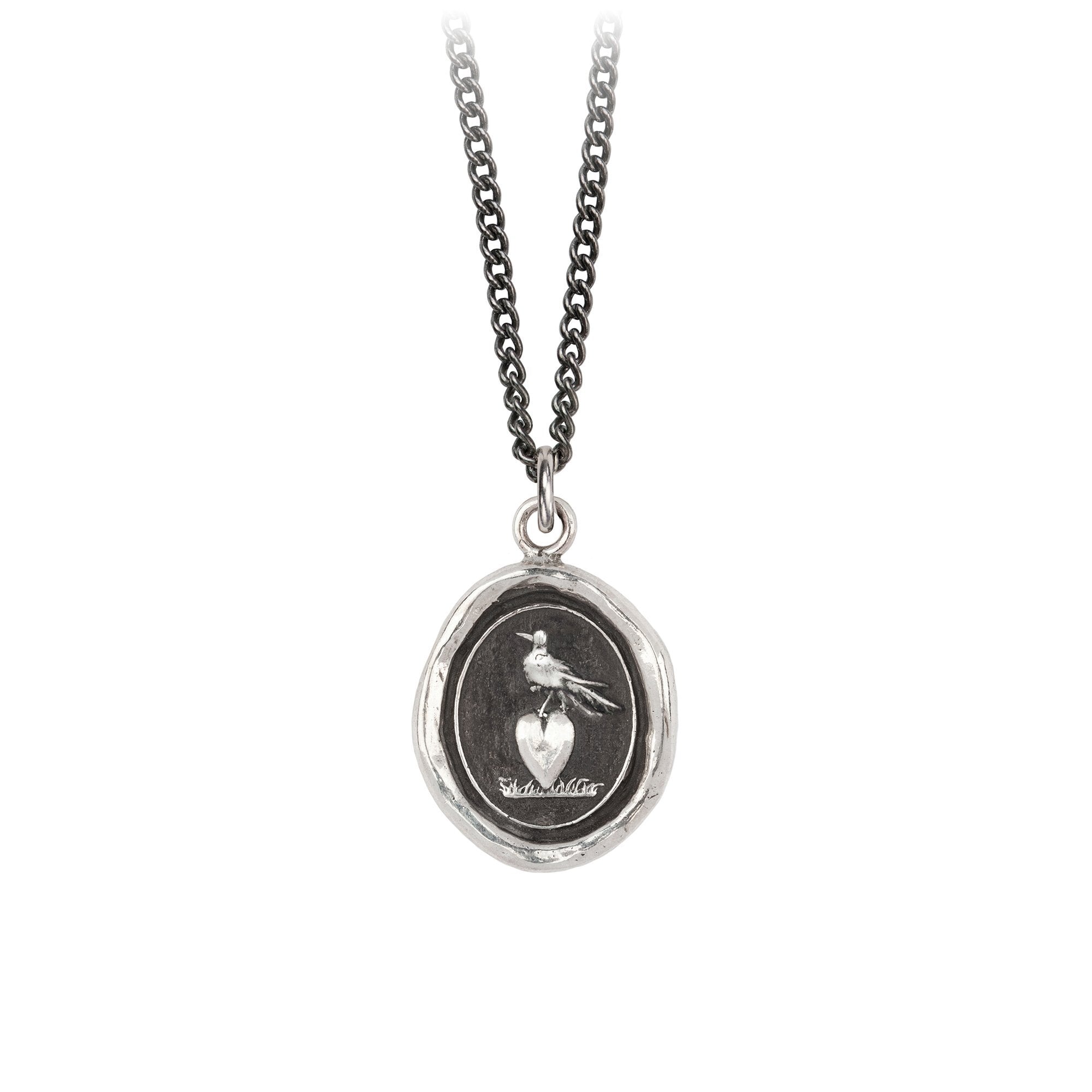 Martlet and Heart Talisman Silver