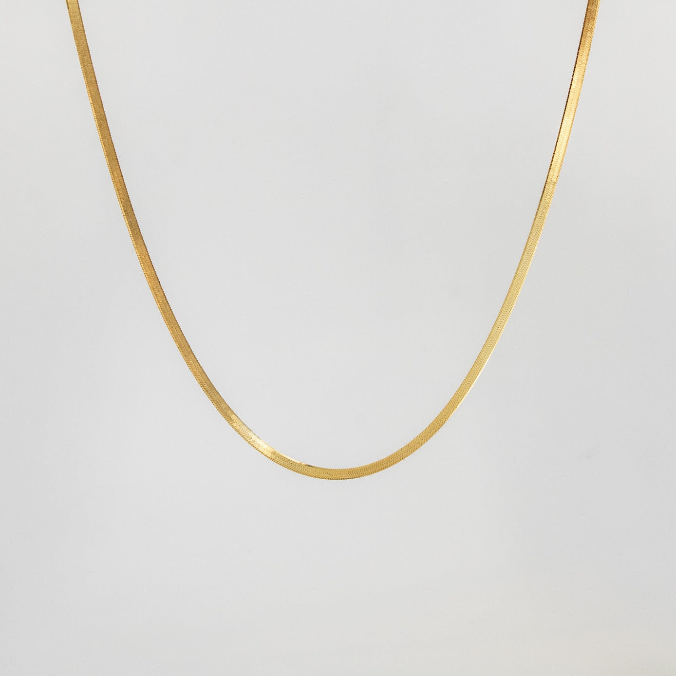 Medium Herringbone Chain Gold Vermeil