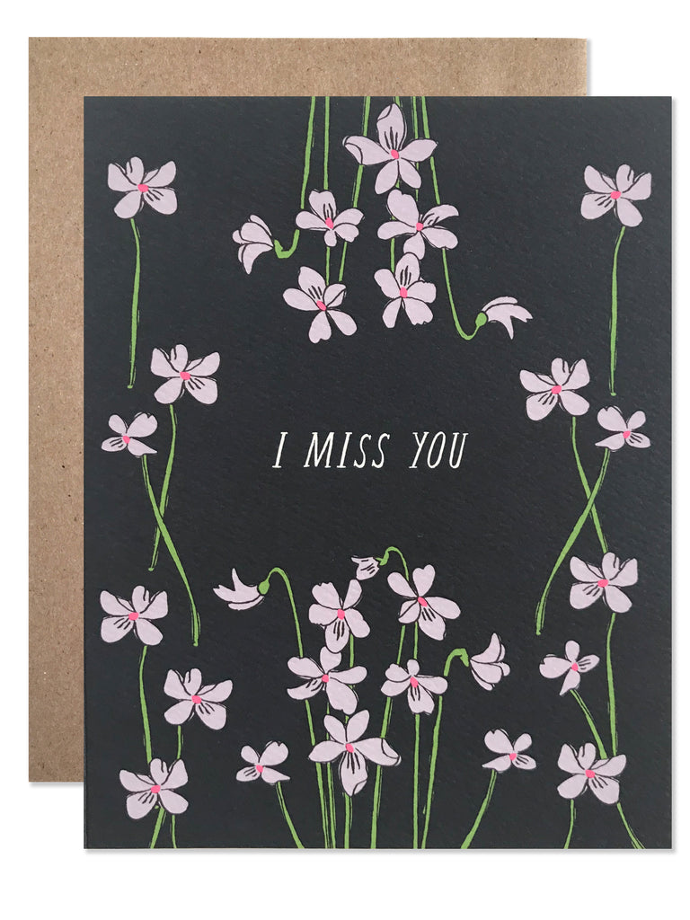 Miss You Violets Card
