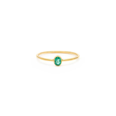 Petite Oval Ring Emerald