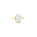Selena Slice Ring Moonstone and Gold