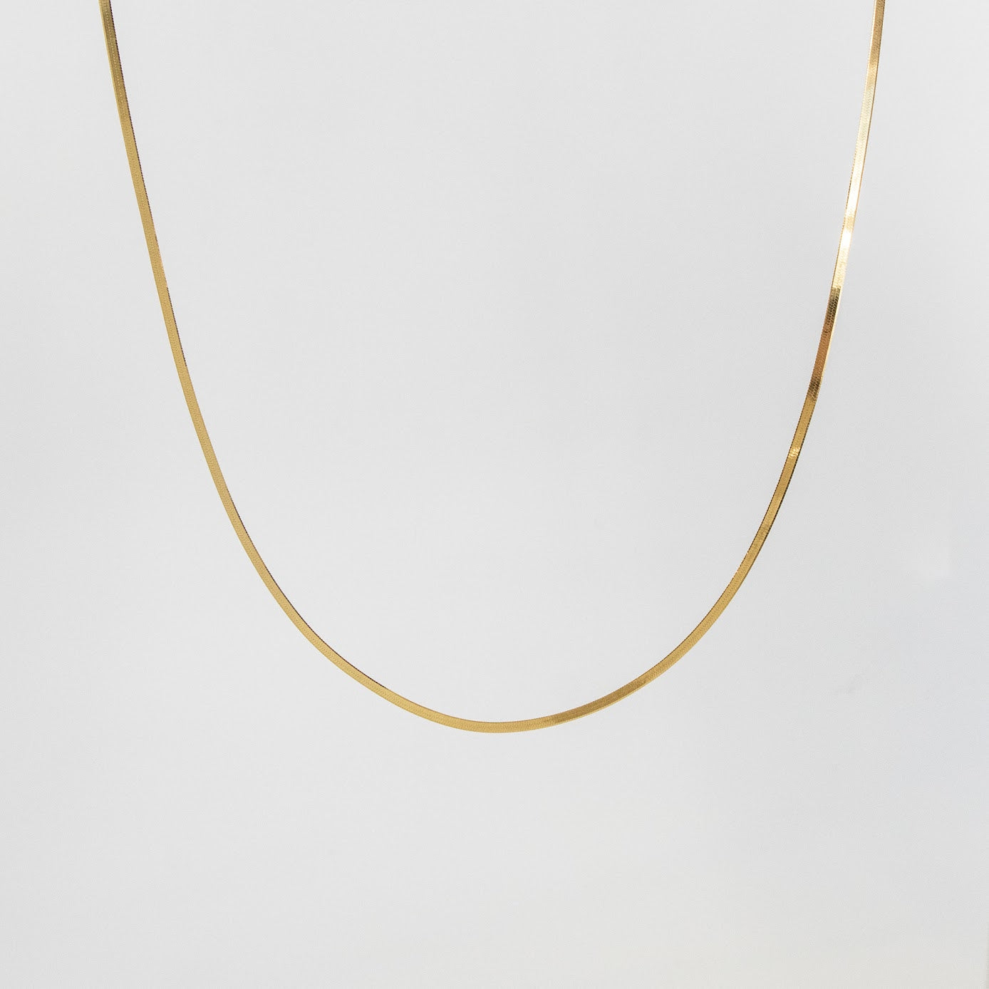 Small Herringbone Chain Gold Vermeil