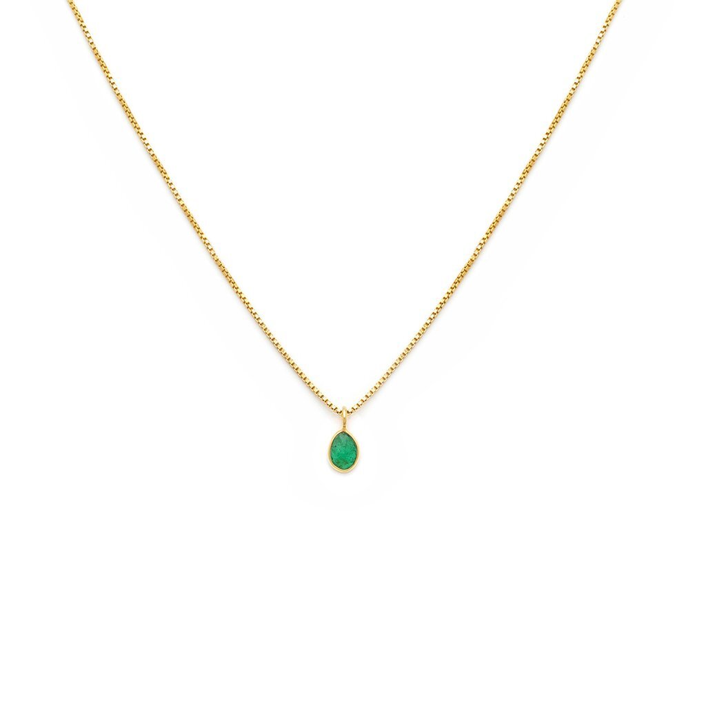 Sofia Slice Necklace Emerald