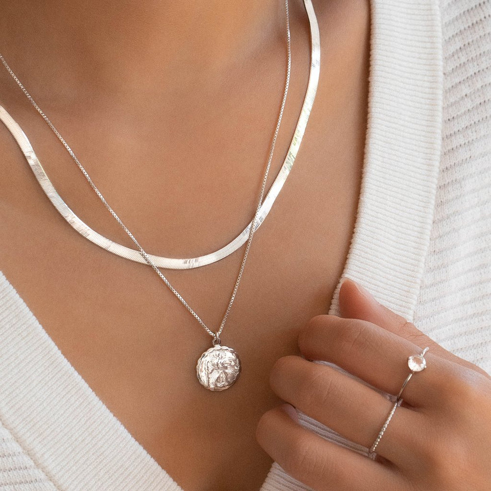 St Christopher Necklace Silver