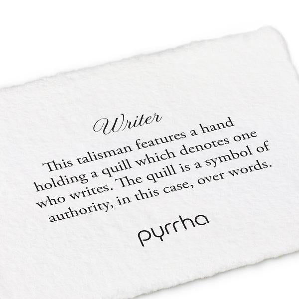 Writer Talisman Necklace Meaning Card